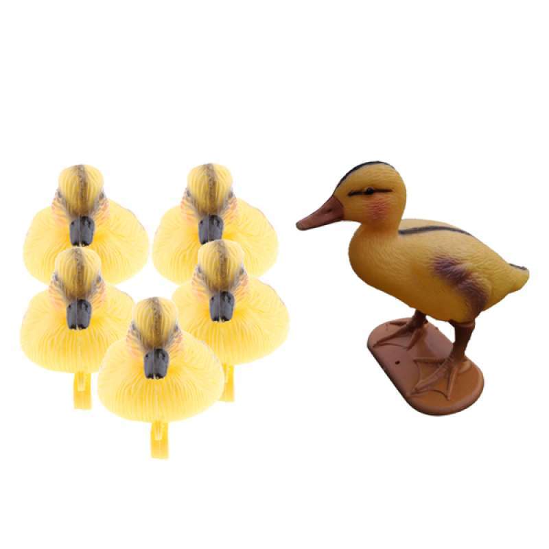 5x Artificial Yellow Floating Duckling Decoy Statue Baby Duck Figurine Decoy 