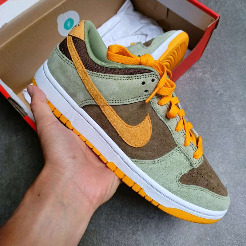 Nike Dunk Low Dusty Olive Brown Orange