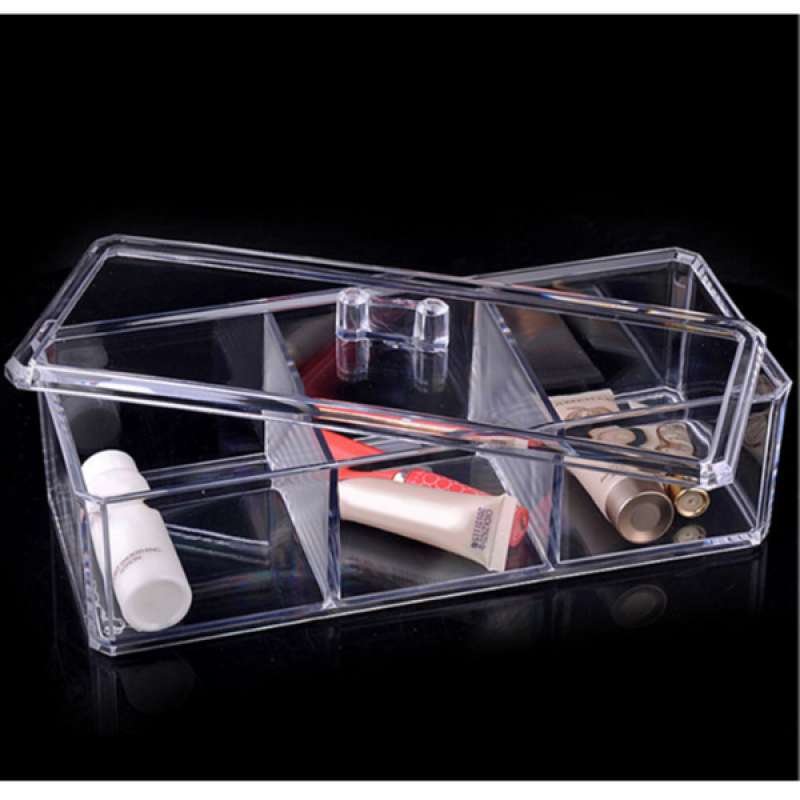 Jual Rectangle Acrylic Stackable Cosmetic Organizer Box With Lid To Hold Makeup Beauty Products Dustproof Online November 2020 Blibli