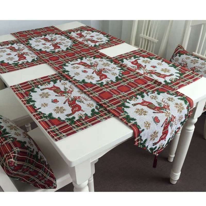 Jual Table Runner Natal Taplak Meja Natal 180cm Santa Hiasan Natal Online Maret 2021 Blibli