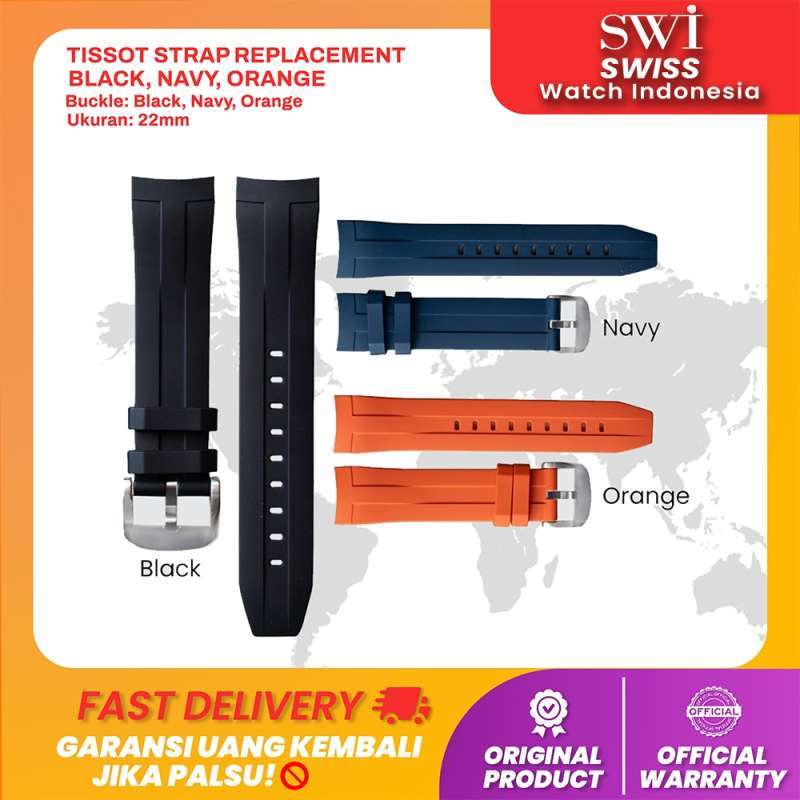 Jual Tali Karet Strap Rubber Jam Tangan Tissot Seastar 1000 2000