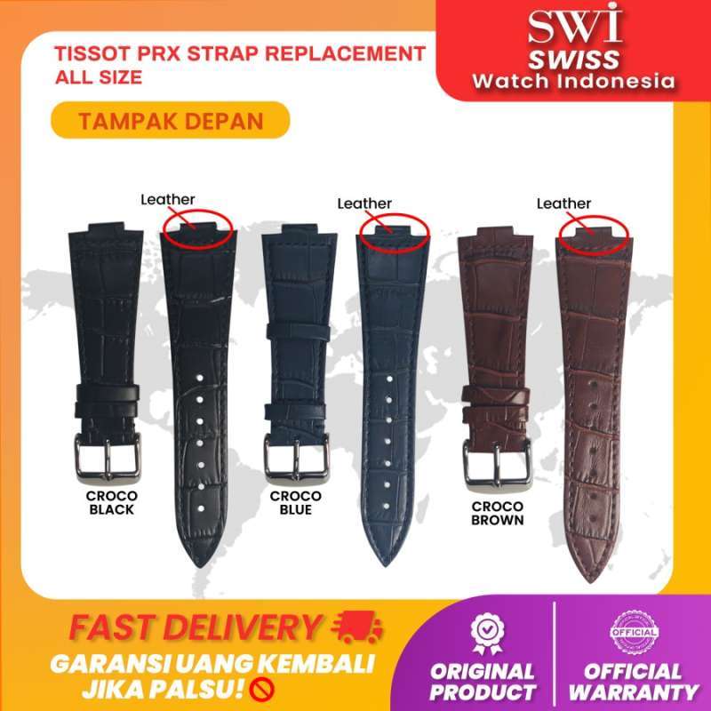 Strap Leather Watch Tali Kulit Jam Tangan Tissot PRX Power Matic 80