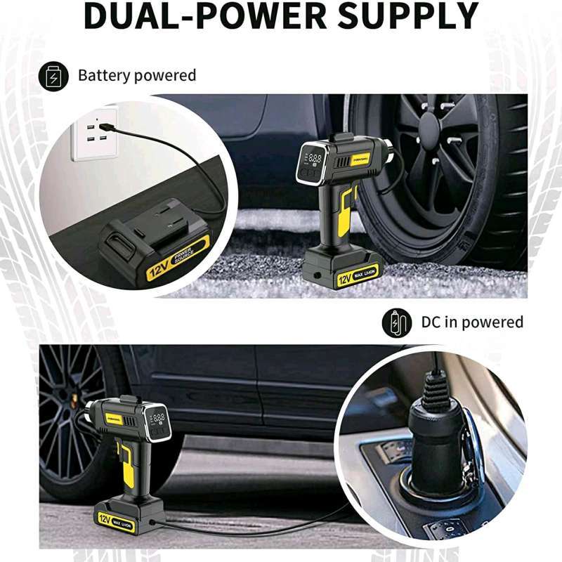 Jual Fowawu Pompa Ban Elektrik Digital Tire Inflator Rechargable