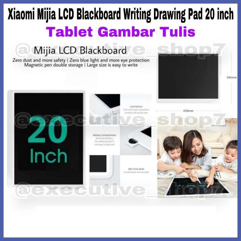 Xiaomi Mijia LCD Blackboard Writing Drawing Pad 20 Inch Tablet Gambar  Tulis
