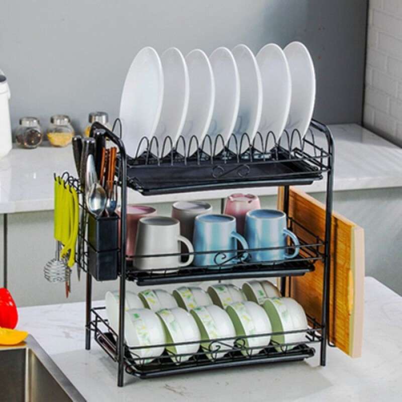 Jual Multifunctional Dish Rack Rak Piring 3 Susun B 005 Online Maret 2021 Blibli