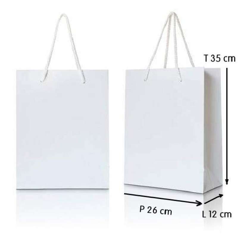 Jual Paper Bag Ivory 210 Gr Talikur (putih Polos) (ukuran