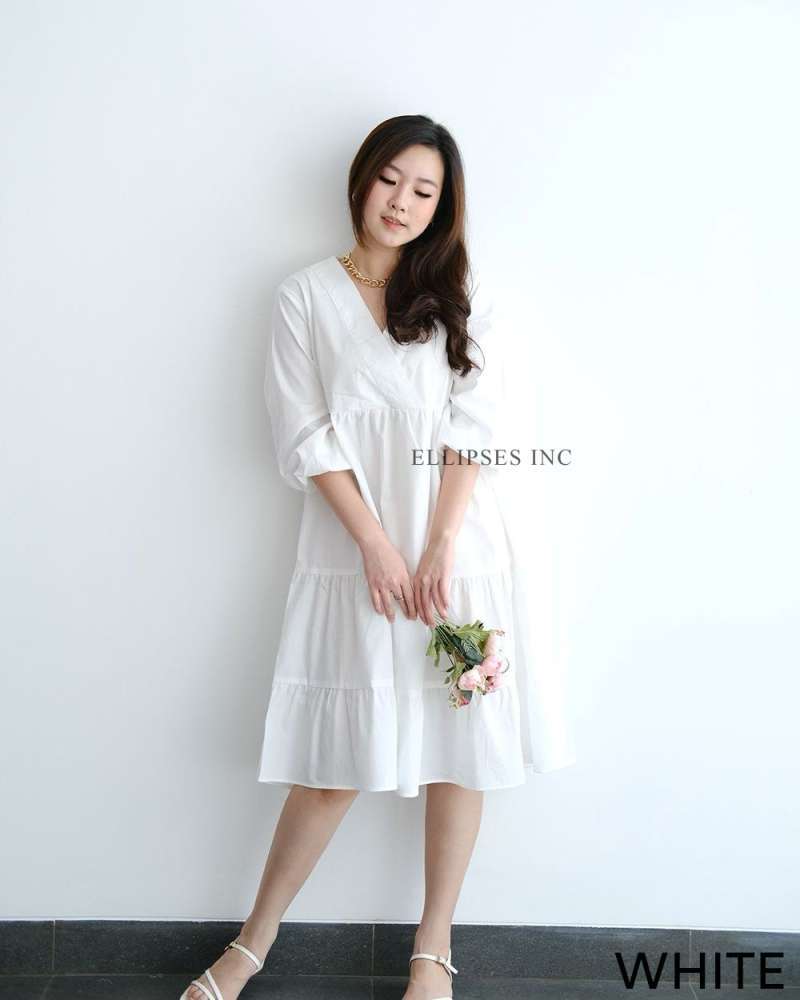 Dress putih casual on sale