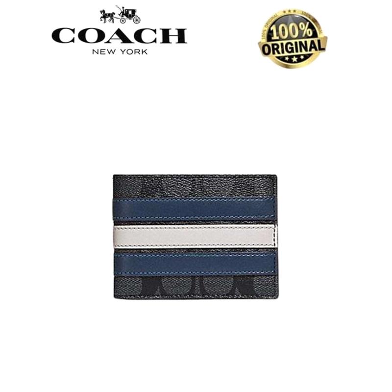 Coach wallet blue stripes clearance