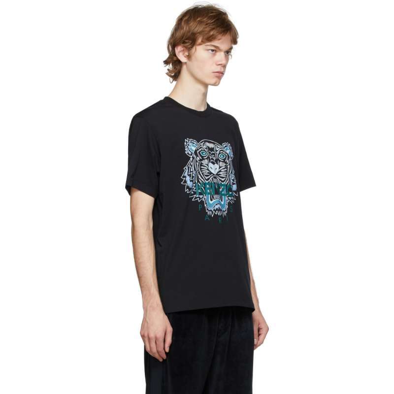 Jual Kenzo Tiger T-shirt Black Blue - M 
