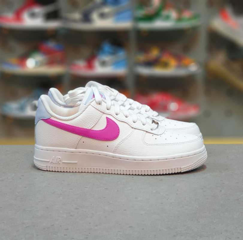 white air force with pink