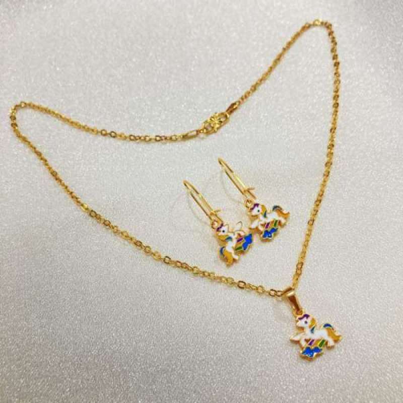 Jual Yaxiya Jewelry SPA-010 Kalung Anak Unicorn Lapis Emas ...