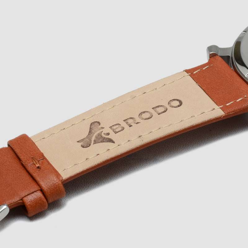 Jual Brodo Jam Tangan Pria Tempo Alu Leather 43mm Brownv Online Desember 2020 Blibli