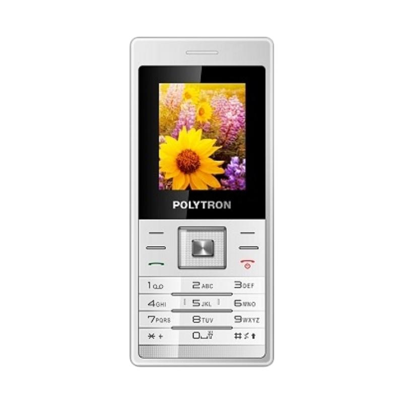 Polytron C204 Handphone - White Gold [Dual SIM]