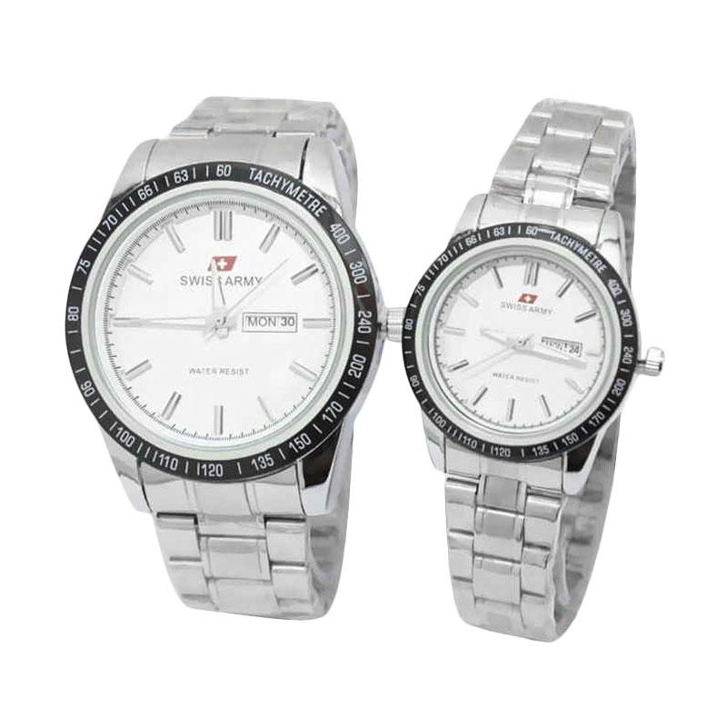 Swiss Army SA 11036 AD Jam Tangan Couple - White