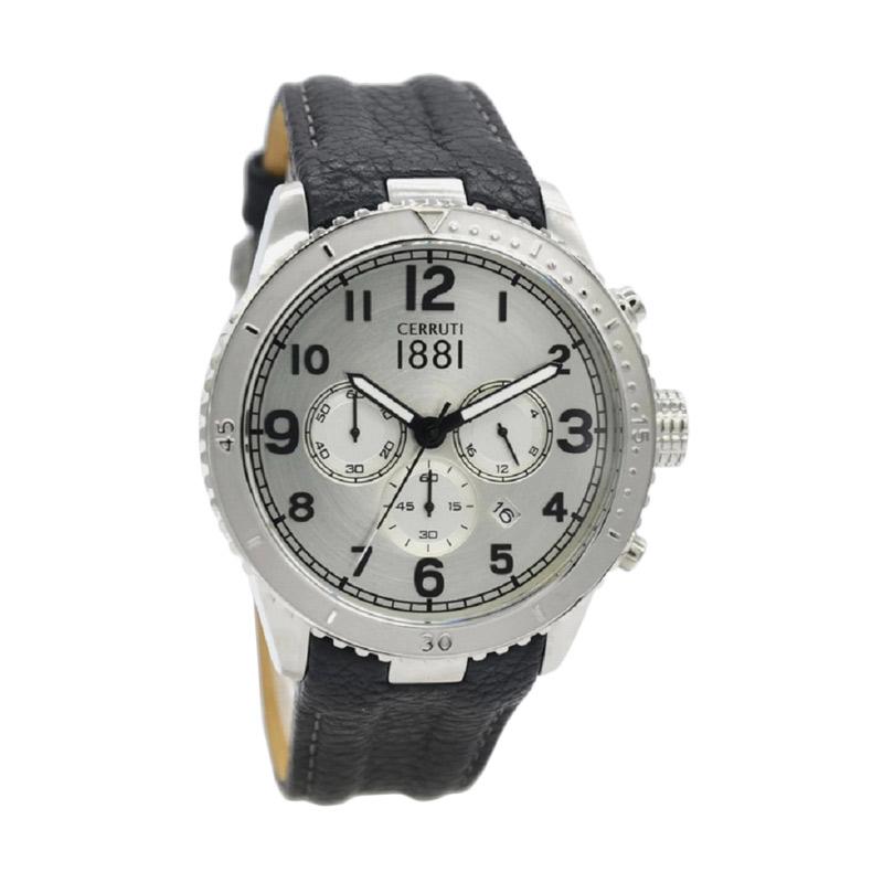 Cerruti CRA104SN04BK Jam Tangan Pria - Hitam Silver