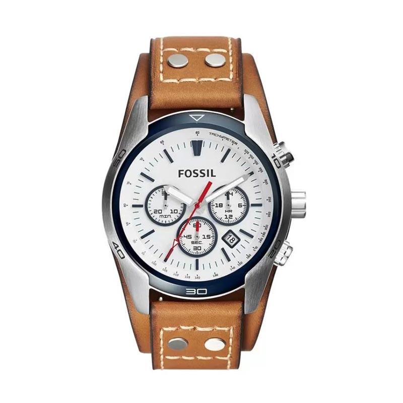 Fossil CH2986 Leather Strap Jam Tangan Pria - Brown