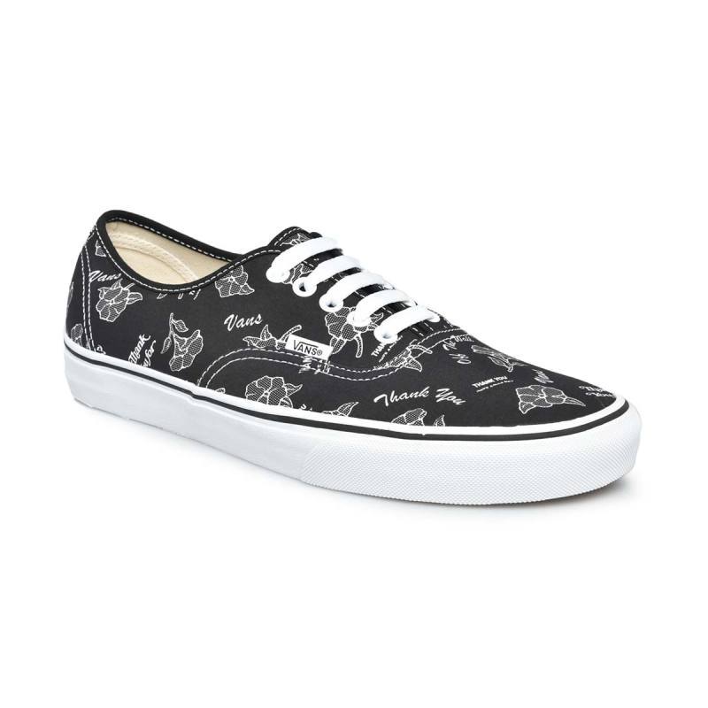 Jual Vans UA Authentic Thank You Floral Black True White