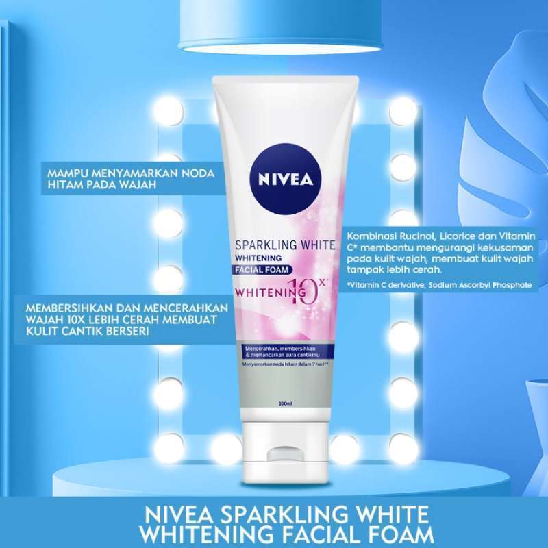 Jual NIVEA Sparkling White Whitening Facial Foam 100ml di Seller