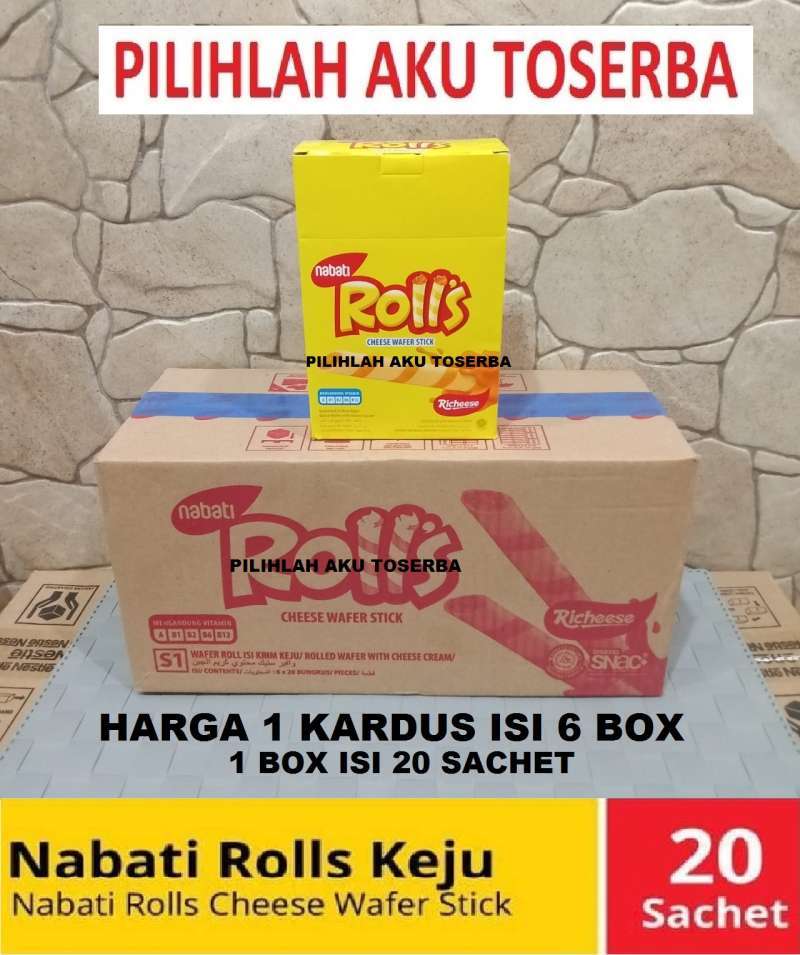 Nabati Rolls Cheese Keju Wafer Stick 8 Gr Harga 1 Dus Isi 6 Box Terbaru Agustus 2021 Harga Murah Kualitas Terjamin Blibli