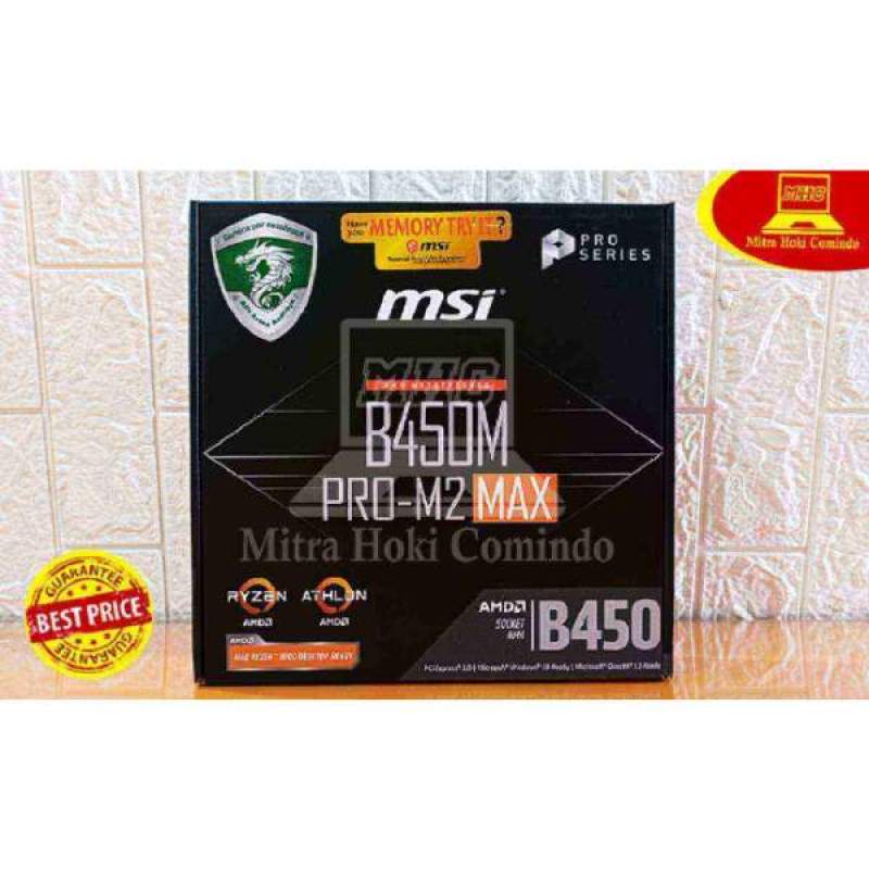 Jual Mainboard Msi B450m Pro-m2 Max (am4, Amd B450, Ddr4,
