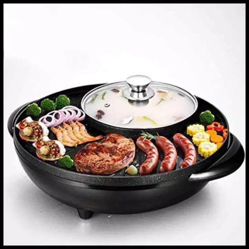 panci hotpot bbq 2 in 1