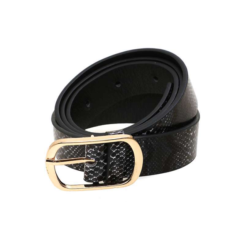 Hamlin Fern Belt Gesper Ikat Pinggang Wanita Motif Vintage Material Kulit  Leather ORIGINAL Black White