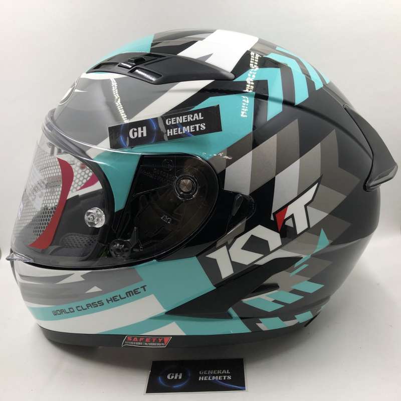 Helm Full Face Blue Aqua Jual Helm Kyt Falcon Fr Flow Black Aqua