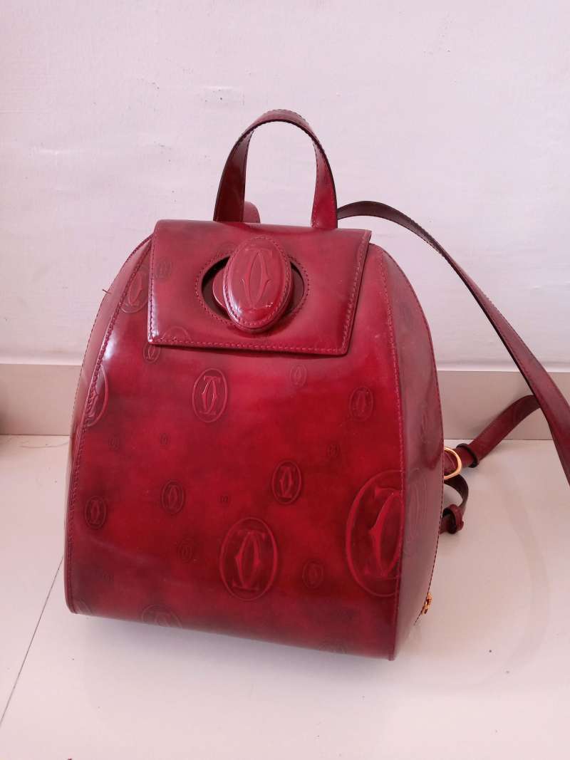 Jual Tas Backpack Cartier patent Red Authentic di Seller Eilaine