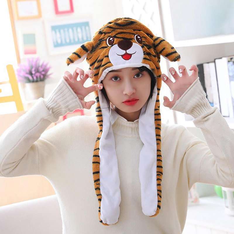 Tiger Ear Moving Hat Headwear Long Ears 
