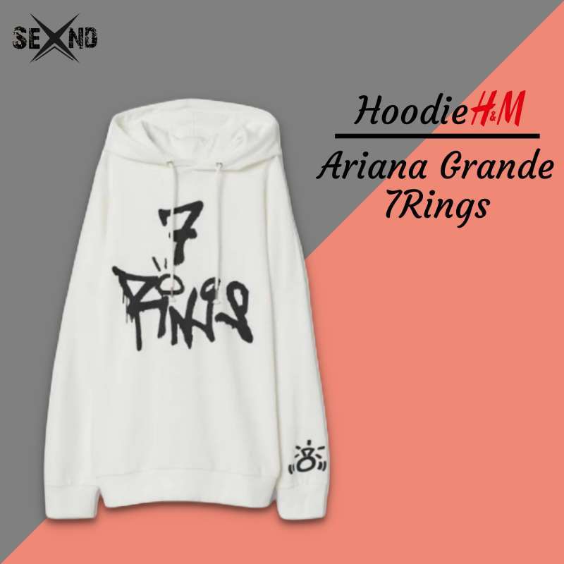 Ariana Grande H&M Divided 7 Rings Black Hoodie Sweatshirt Sz L Unisex  Cotton | eBay