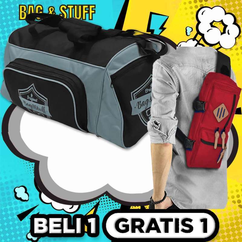 Jual Beli 1 Gratis 1 Beli 1 Sporty Tas Olahraga Fitness Travel Bag Gratis 1 Titan Slingbag Warna Acak Paket abu Di Seller Bag Stuff Cipaganti Kota Bandung Blibli