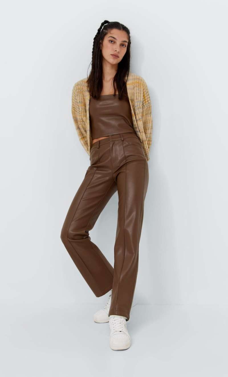 ORIGINAL Faux leather straight trousers 