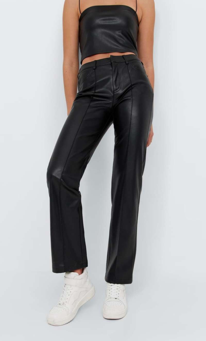 ORIGINAL Faux leather straight trousers 