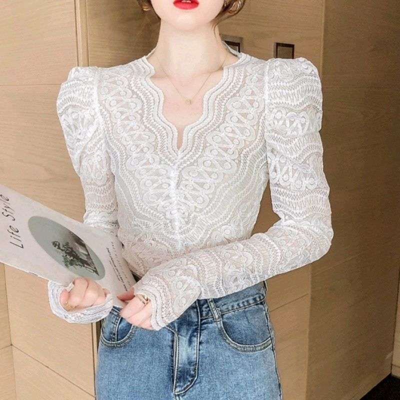 Blouses with lace clearance