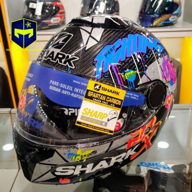 Promo Shark Spartan Carbon Lorenzo Catalunya Dxr | Helm Full Face Shark Ori  di Seller FaRaway Store - Kota Jakarta Barat, DKI Jakarta | Blibli