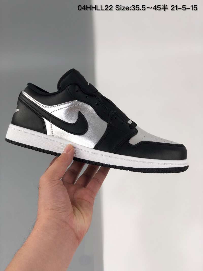 jordan 1 low black silver