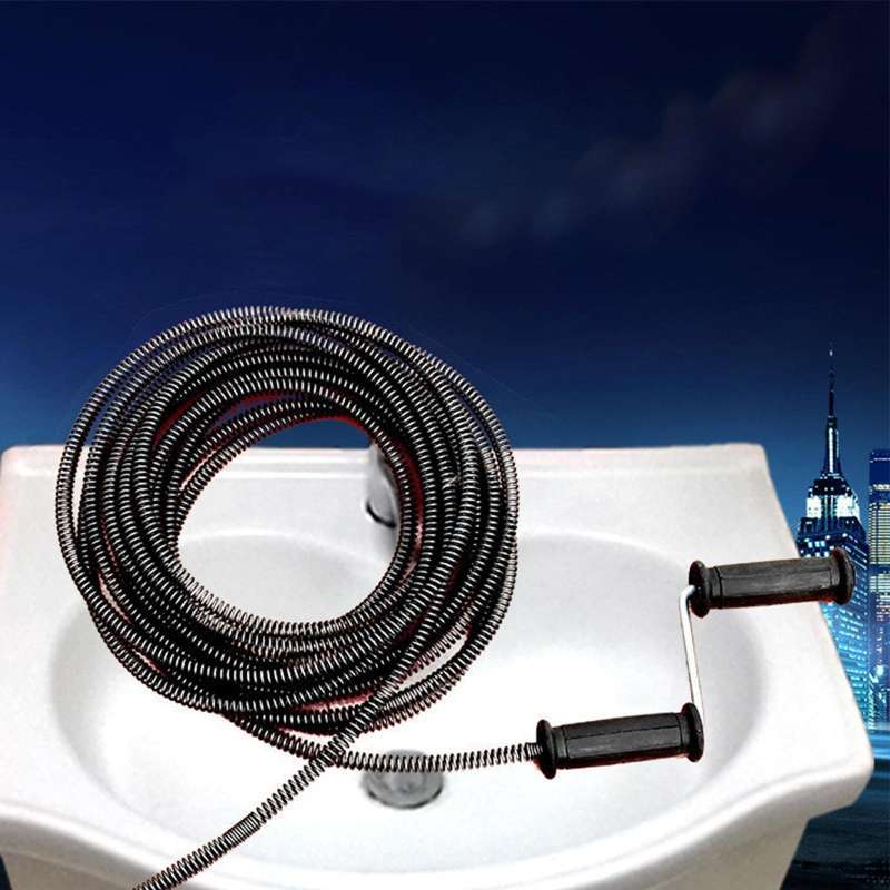 Plumbing Snake Drain Auger, 5M Snake Drain Hair Removal Tool with