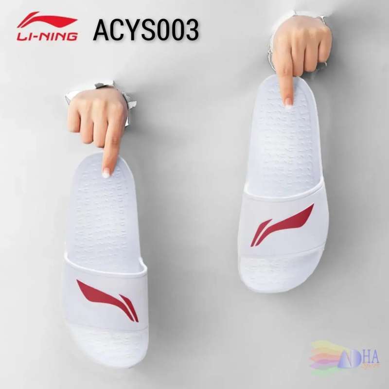 Sandal Lining Slippers AYCS003 Standart White Cinnabar Red Li Ning Original Adha Sport