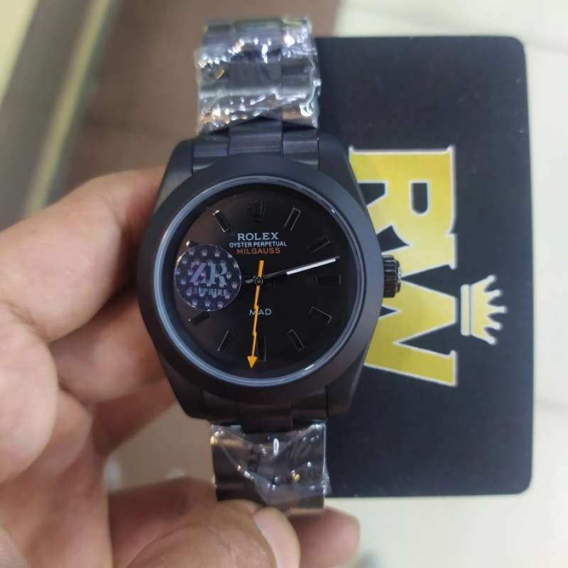 Jual JAM TANGAN ROLEX MILGAUS ZR FACTORY AUTOMATIC 0002 40MM Box