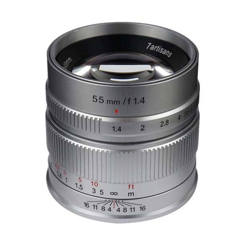 7artisans 55mm f1 4 fix manual lensa kamera for canon ef m