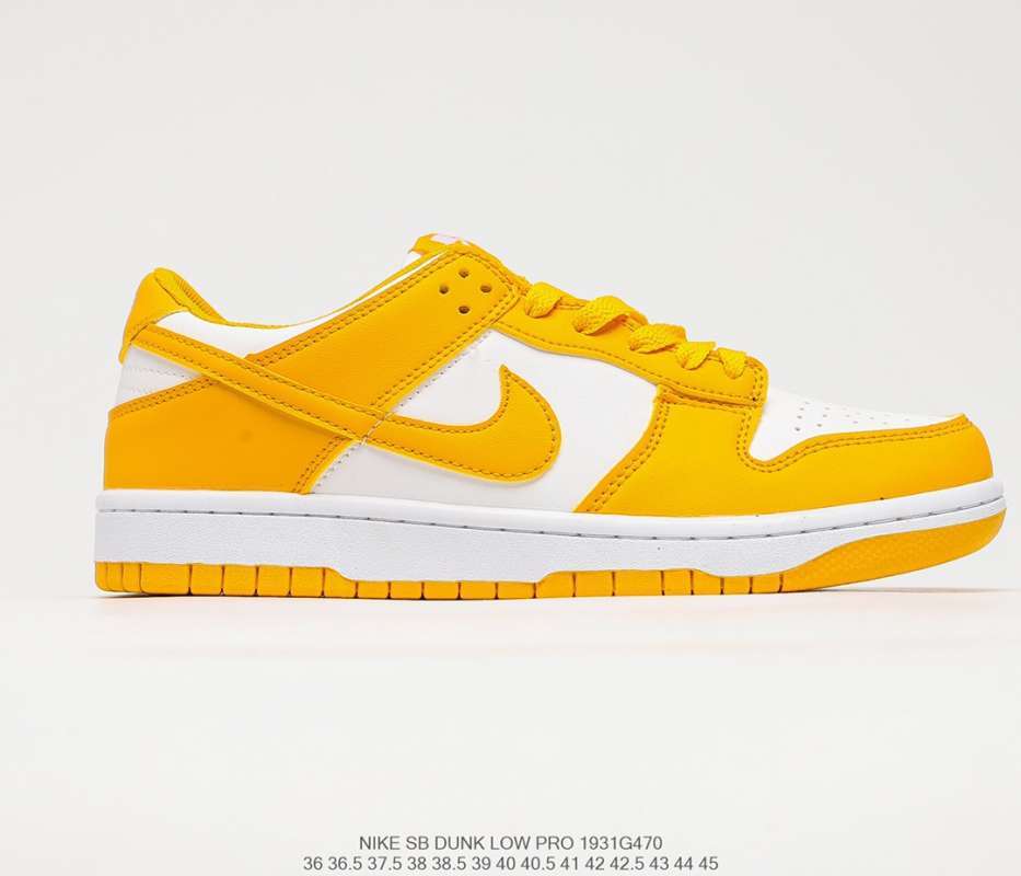dunks shoes yellow