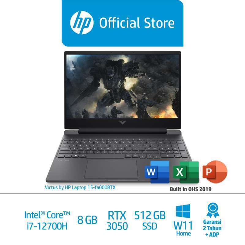 Victus by HP Laptop 15-fa0008TX Mica silver Laptop Gaming (6G1L2PA)  Intel® Core™ i7-12700H/8 GB//512 GB SSD/W11