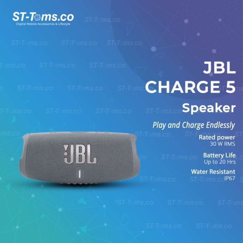 Jual JBL Charge 5 Portable Bluetooth Speaker with IP67 and USB Out