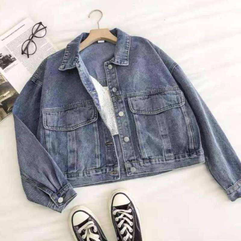 Jaket jeans hot sale korean style