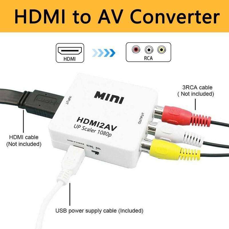 Jual Hdmi To AV Rca Video Tv Converter Adapter Hdmi2av Output Pc