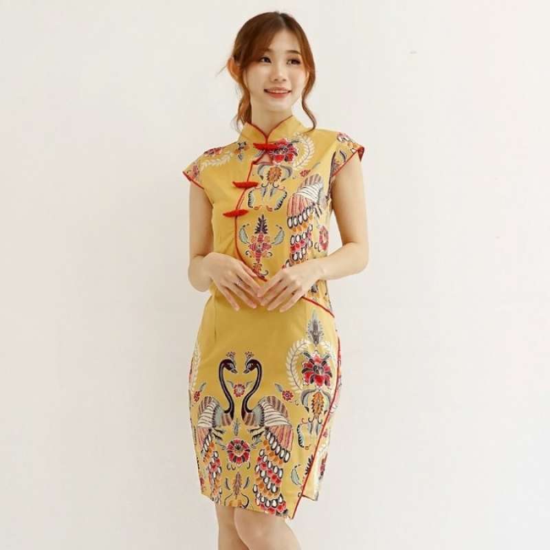 Dress discount batik cheongsam