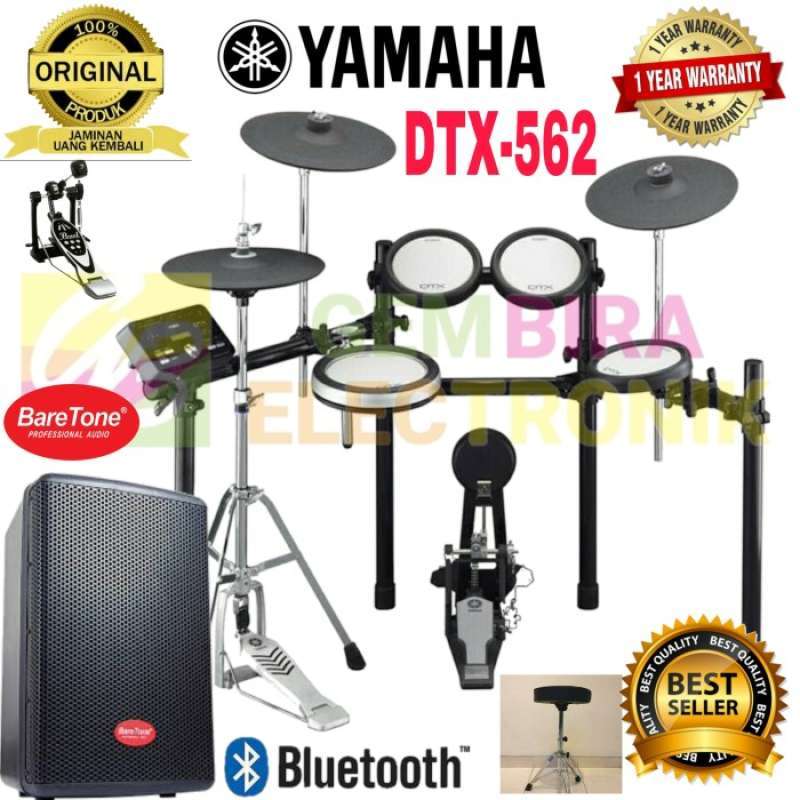 Jual Paket Komplit Drum Elektrik Yamaha Dtx 562 Aktif Speaker