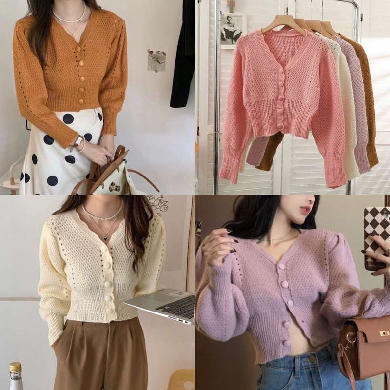 Jual Hyein Premium Cardigan Import Candy Pastel Cardi nita Korea Cardigan  Crop Croptop Cardigan Polos Premium di Seller GLISTENSYNA - Padamulya, Kab.  Bandung | Blibli