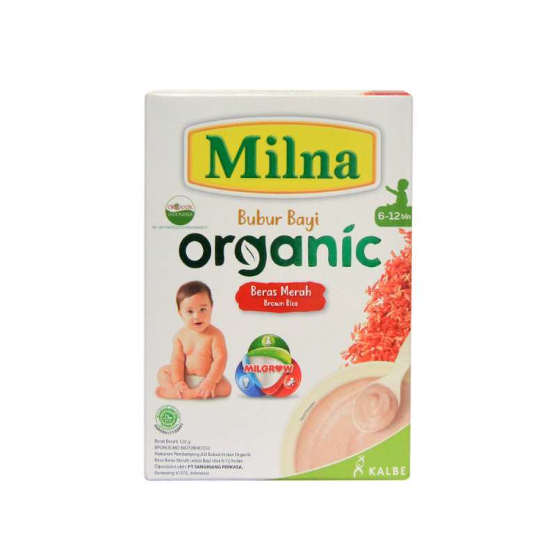 Jual Milna Bubur Bayi Organic Rasa Beras Merah 120gr Online Januari 2021 Blibli