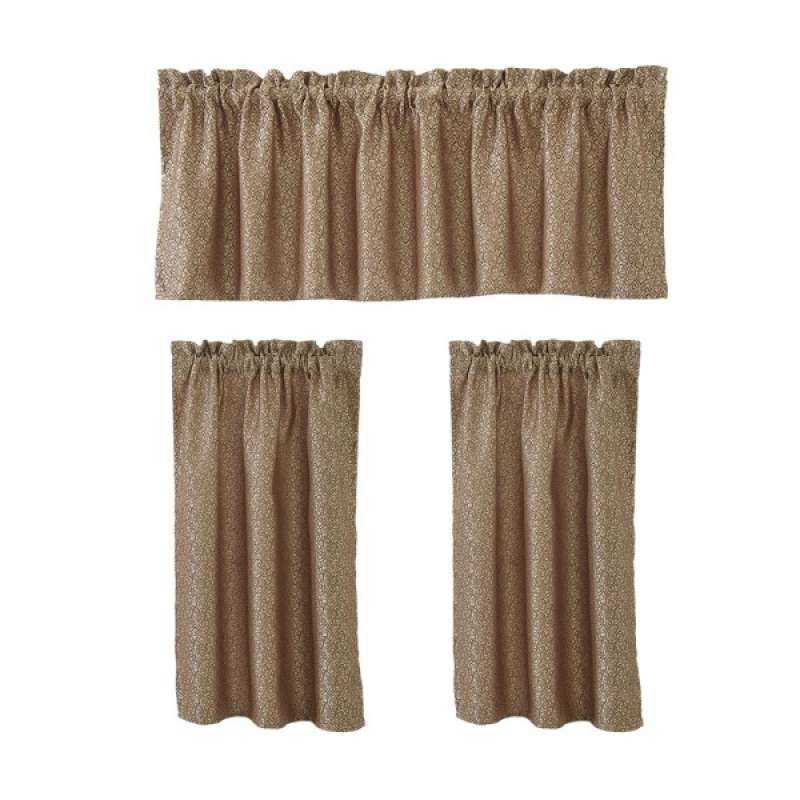 Jual Oem Brown Short Tier Curtains Panels Half Drapes Window Treatment For Bathroom 1 Set Of 3 Pcs 132 X 46 Cm Up Online Desember 2020 Blibli